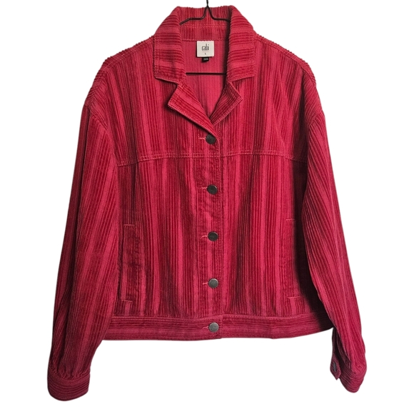 Cabi Pink Cheeky Topper Corduroy Jacket Size L - Picture 3 of 10